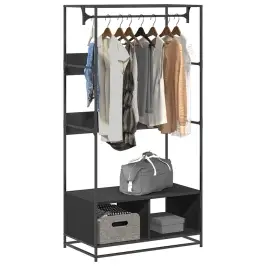 Skapis, 90X50X180 Cm, Melns, Inženierijas Koks Vidaxl