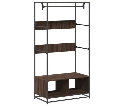 Drabužių Spinta, Ruda Ąžuolo, 90X50X180cm Apdirbta Mediena