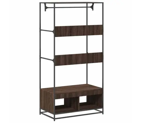 Drabužių Spinta, Ruda Ąžuolo, 90X50X180cm Apdirbta Mediena