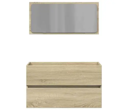 Vannasistabas Skapis Ar Spoguli, Sonomas Ozols, 80X38,5X45 Cm Vidaxl