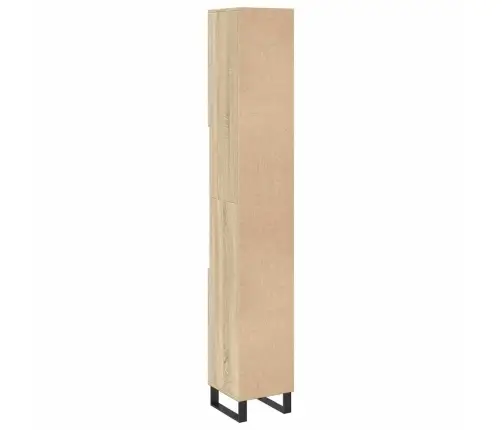 Vannasistabas Skapis, Ozola, 30X30X190 Cm, Inženierijas Koks Vidaxl