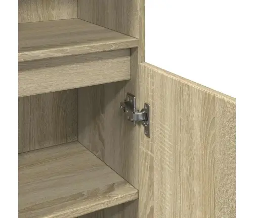 Vannasistabas Skapis, Ozola, 30X30X190 Cm, Inženierijas Koks Vidaxl