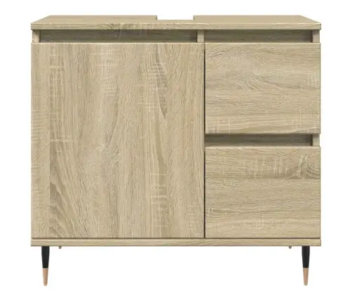 Vannasistabas Skapītis, Ozola, 65X33X60 Cm, Inženierijas Koks Vidaxl