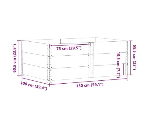 Kaubaaluste Ääred 3 Tk, Pruun, 100X100 cm Toekas Männipuit