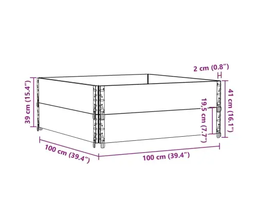 Dārza Puķu Kaste, 100X100 Cm, Priedes Masīvkoks Vidaxl