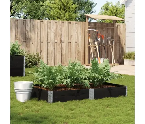 Dārza Puķu Kaste, Melna, 150X100 Cm, Priedes Masīvkoks Vidaxl