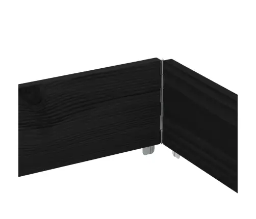 Dārza Puķu Kaste, Melna, 150X100 Cm, Priedes Masīvkoks Vidaxl