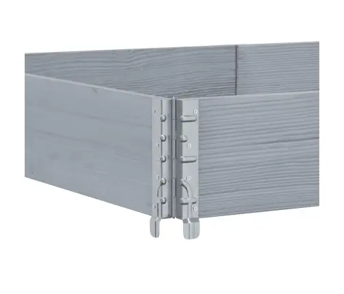 Sodo Lovelis, Pilkas, 150X100cm Pušies Medienos Masyvas