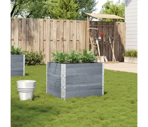 Sodo Lovelis, Pilkas, 80X60cm Pušies Medienos Masyvas