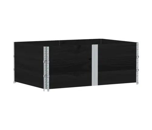 Sodo Lovelis, Juodas, 150X100cm Pušies Medienos Masyvas