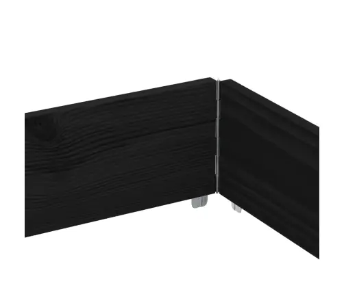 Sodo Lovelis, Juodas, 150X100cm Pušies Medienos Masyvas