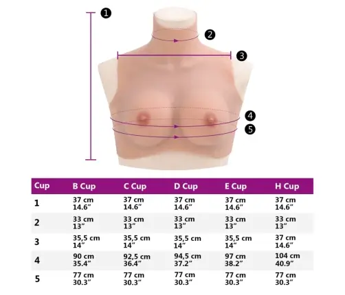 Krūšu Plāksne, Silikons, C Kausiņš, Dabīga Krāsa Vidaxl