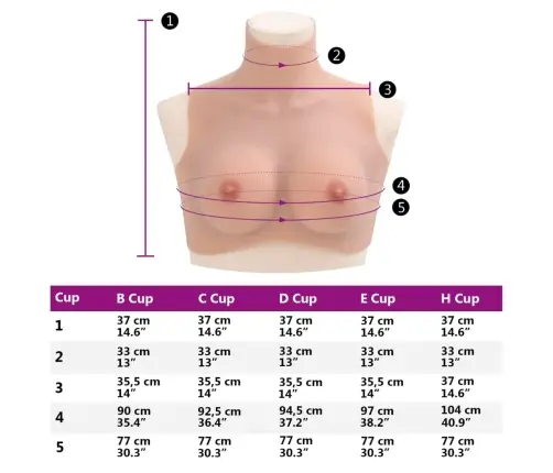 Silikoninė Krūtinė, Natūralios Spalvos, C Dydžio Kaušeliai