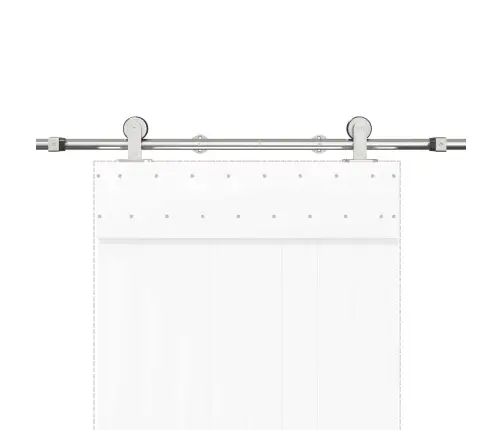 Bīdāmo Durvju Sistēma, 200 Cm, Nerūsējošs Tērauds Vidaxl