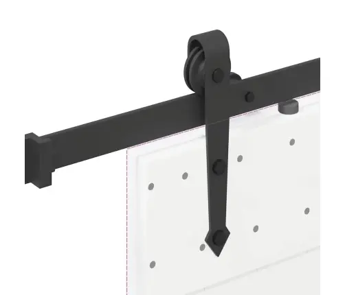 Bīdāmo Durvju Sistēma, 152,5 Cm, Melns Tērauds Vidaxl