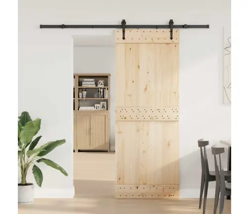 Bīdāmo Durvju Sistēma, 213,5 Cm, Melns Tērauds Vidaxl