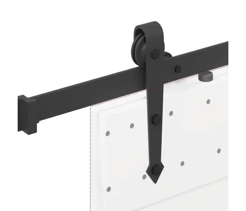 Bīdāmo Durvju Sistēma, 213,5 Cm, Melns Tērauds Vidaxl