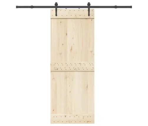 Bīdāmo Durvju Sistēma, 213,5 Cm, Melns Tērauds Vidaxl