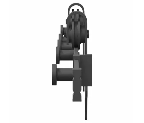 Stumdomų Durų Įrangos Rinkinys, Juodos Sp., 152,5cm Plienas