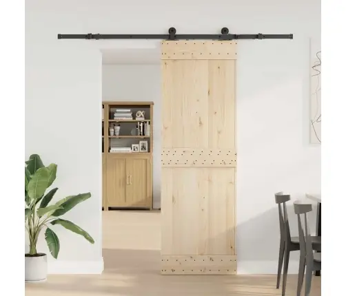 Bīdāmo Durvju Sistēma, 213,5 Cm, Melns Tērauds Vidaxl