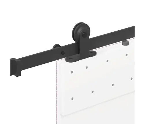 Bīdāmo Durvju Sistēma, 213,5 Cm, Melns Tērauds Vidaxl