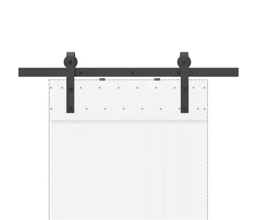 Bīdāmo Durvju Sistēma, 152,5 Cm, Melns Tērauds Vidaxl