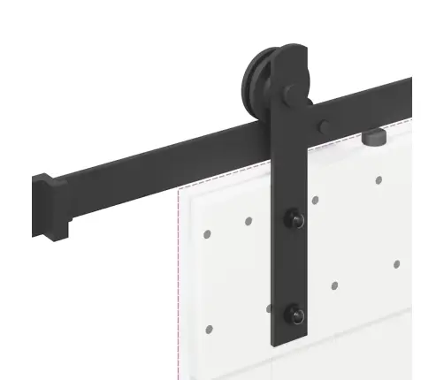 Bīdāmo Durvju Sistēma, 183 Cm, Melns Tērauds Vidaxl