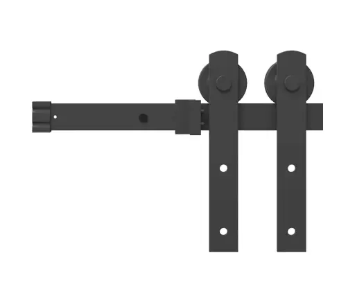 Bīdāmo Durvju Sistēma, 183 Cm, Melns Tērauds Vidaxl