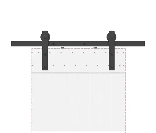 Bīdāmo Durvju Sistēma, 152 Cm, Melns Tērauds Vidaxl