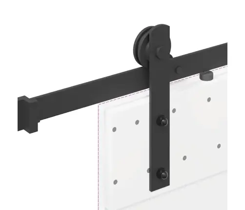 Bīdāmo Durvju Sistēma, 213,5 Cm, Melns Tērauds Vidaxl