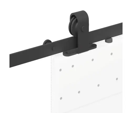 Stumdomų Durų Įrangos Rinkinys, Juodos Sp., 152,5cm Plienas
