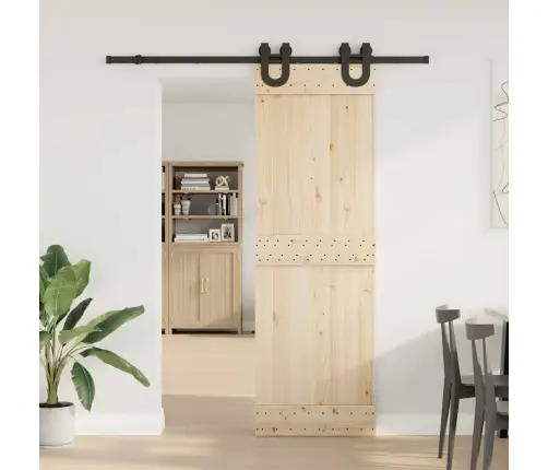 Bīdāmo Durvju Sistēma, 183 Cm, Melns Tērauds Vidaxl