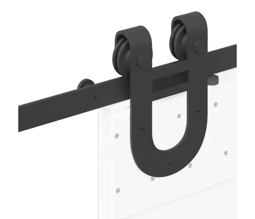 Bīdāmo Durvju Sistēma, 183 Cm, Melns Tērauds Vidaxl