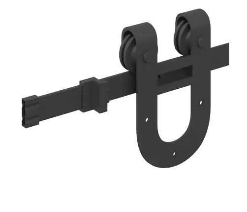 Bīdāmo Durvju Sistēma, 183 Cm, Melns Tērauds Vidaxl