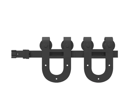 Bīdāmo Durvju Sistēma, 183 Cm, Melns Tērauds Vidaxl