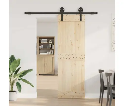 Bīdāmo Durvju Sistēma, 183 Cm, Melns Tērauds Vidaxl