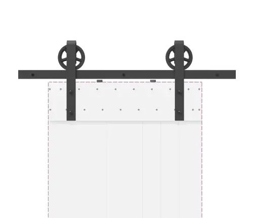 Bīdāmo Durvju Sistēma, 183 Cm, Melns Tērauds Vidaxl
