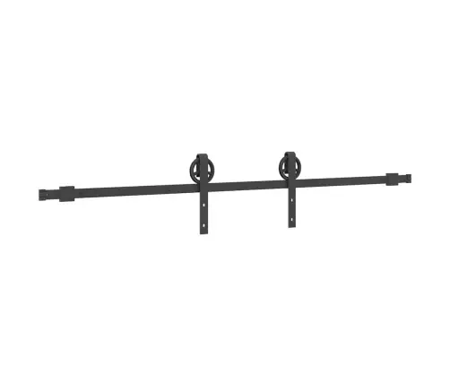 Bīdāmo Durvju Sistēma, 200 Cm, Melns Tērauds Vidaxl