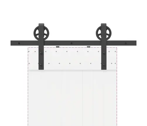 Bīdāmo Durvju Sistēma, 200 Cm, Melns Tērauds Vidaxl