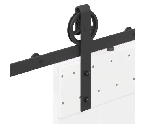 Bīdāmo Durvju Sistēma, 200 Cm, Melns Tērauds Vidaxl