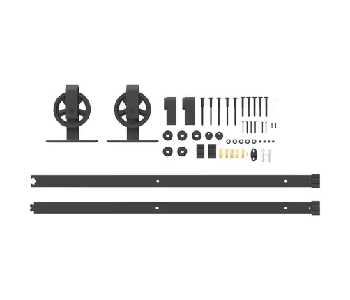 Liugukse Tarvikute Komplekt 183 Cm Terasest, Must