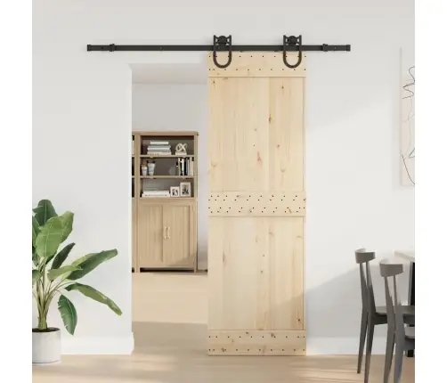 Bīdāmo Durvju Sistēma, 183 Cm, Melns Tērauds Vidaxl