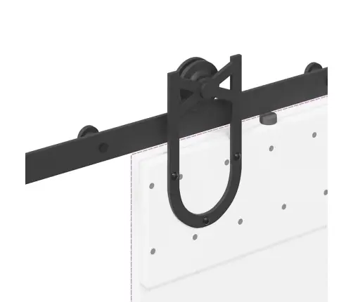 Bīdāmo Durvju Sistēma, 183 Cm, Melns Tērauds Vidaxl