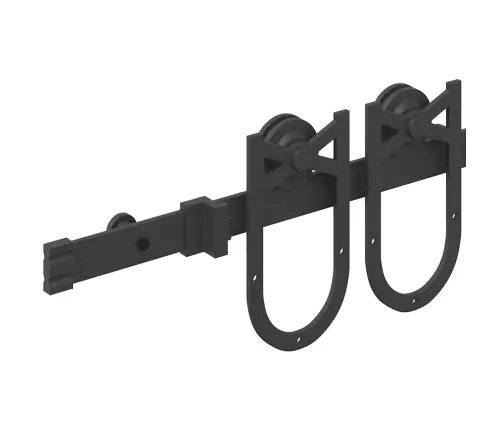 Bīdāmo Durvju Sistēma, 200 Cm, Melns Tērauds Vidaxl