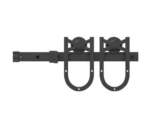 Bīdāmo Durvju Sistēma, 200 Cm, Melns Tērauds Vidaxl