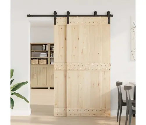 Bīdāmo Durvju Sistēma, 183 Cm, Melns Tērauds Vidaxl