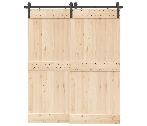 Bīdāmo Durvju Sistēma, 183 Cm, Melns Tērauds Vidaxl