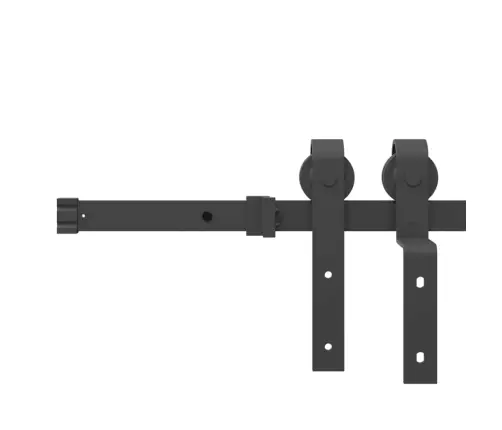 Bīdāmo Durvju Sistēma, 200 Cm, Melns Tērauds Vidaxl