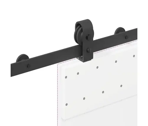 Bīdāmo Durvju Sistēma, 200 Cm, Melns Tērauds Vidaxl