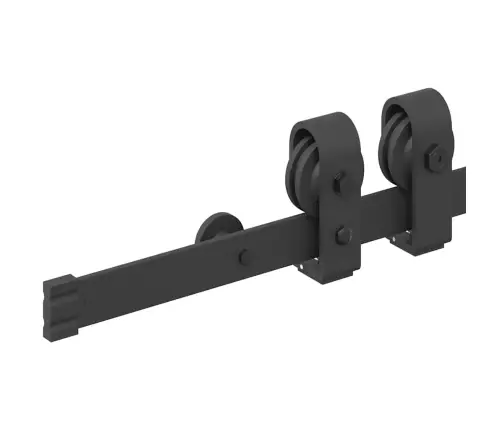 Bīdāmo Durvju Sistēma, 200 Cm, Melns Tērauds Vidaxl